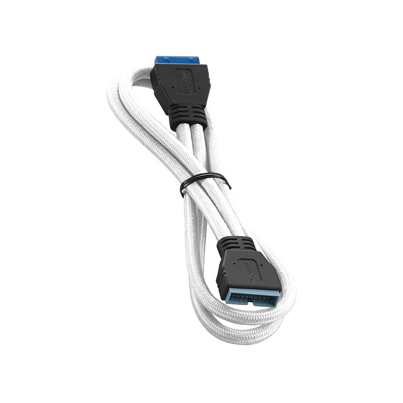 CableMod ModFlex Sleeved Internal USB 3.0 (White, 50cm) - Image 1